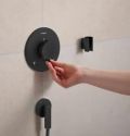 Hansgrohe Ecostat Comfort S Termostatick batria pod omietku, na 2 spotrebie, matn ierna