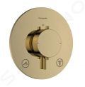 Hansgrohe Ecostat Comfort S Termostatick batria pod omietku, na 2 spotrebie, leten vzhad zlata