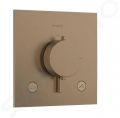 Hansgrohe Ecostat Comfort E Termostatick batria pod omietku, na 2 spotrebie, kefovan bronz