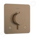 Hansgrohe Ecostat Comfort Q Termostatick batria pod omietku, na 2 spotrebie, kefovan bronz