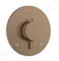 Hansgrohe Ecostat Comfort S Termostatick batria pod omietku, na 2 spotrebie, kefovan bronz