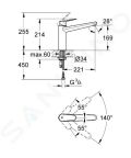 Grohe Eurodisc Cosmopolitan Pkov drezov batria, chrm