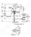 Grohe Lineare Bidetov batria s vpustom, chrm