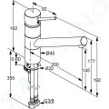 Kludi Scope Pkov drezov batria XL, chrm