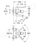 Grohe Grohtherm Ergomix Termostatick lekrska batria, chrm