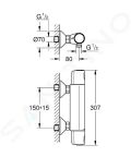 Grohe Precision Trend Termostatick sprchov batria, chrm