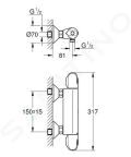 Grohe Grohtherm 1000 Termostatick sprchov batria, chrm