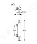 Grohe Grohtherm 800 Termostatick sprchov batria, chrm