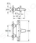 Grohe Grohtherm 800 Termostatick vaov batria, chrm