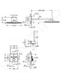 Grohe SmartControl Perfect Sprchov sprava s batriou pod omietku, 31 cm, 2 prdy, chrm