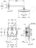 Grohe Grohtherm Sprchov sprava Tempesta 210 s termostatom pod omietku, chrm