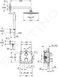 Grohe Grohtherm Sprchov sprava Rainshower Cosmopolitan 210 s termostatom pod omietku, chrm