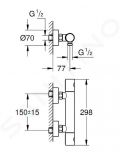 Grohe Grohtherm 800 Cosmopolitan Termostatick sprchov batria, chrm