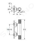 Grohe Precision Feel Termostatick sprchov batria, chrm