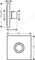 Axor ShowerSelect Highflow termostat pod omietku na 1 spotrebi, chrm