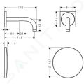 Axor Uno Elektronick umvadlov batria pod omietku, napjanie 230 V, chrm