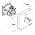 Kludi Push Termostatick sprchov batria pod omietku, na 1 vstup, chrm