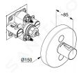 Kludi Push Termostatick sprchov batria pod omietku, 2 vstupy, chrm