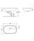 Grohe Eurostyle New Umvadlo na dosku 50x38 mm, bez prepadu, PureGuard, HyperClean, alpsk biela