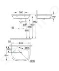 Grohe Euro Ceramic Umvadlo s prepadom, 65x52 cm, alpsk biela