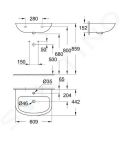 Grohe Bau Ceramic Umvadlo 61x44 cm, s 1 otvorom na batriu, alpsk biela