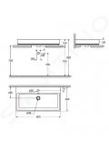 Grohe Cube Ceramic Umvadlo s prepadom, 60x49 cm, PureGuard, alpsk biela