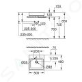 Grohe Cube Ceramic Umvadlo s prepadom, 50x49 cm, PureGuard, alpsk biela