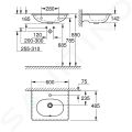 Grohe Essence Umvadlo s prepadom 60x49 cm, PureGuard, alpsk biela