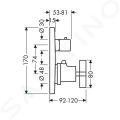 Axor Citterio Termostatick batria pod omietku s uzatvracm ventilom, chrm