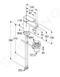 Kludi Pure&Style Umvadlov batria s vpustom, matn ierna