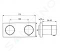 Hansa Living Termostatick sprchov batria pod omietku, chrm