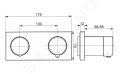 Hansa Living Termostatick batria pod omietku, na 2 spotrebie, chrm