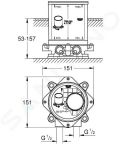 Grohe Montne teles Montne teleso do podlahy DN15