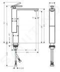 Axor Edge Umvadlov batria s vpustom Push-Open, chrm