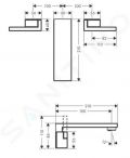 Axor Edge Umvadlov batria s vpusou, 3-otvorov intalcia, chrm