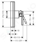 Axor Edge Sprchov batria pod omietku, chrm/diamantov brs