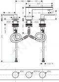 Axor MyEdition Umvadlov batria s vpusou Push-Open, 3-otvorov intalcia, chrm/bez dotiky