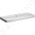 Geberit Smyle Square Umvadlo 120x48 cm, s prepadom, otvoru na batriu, biela
