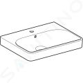 Geberit Smyle Square Umvadlo, 60x48 cm, s prepadom, otvor na batriu, biela