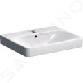 Geberit Smyle Square Umvadlo, 60x48 cm, s prepadom, otvor na batriu, biela