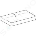 Geberit Smyle Square Umvadlo, 75x48 cm, s prepadom, otvor na batriu, biela