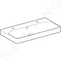 Geberit Smyle Square Umvadlo, 90x48 cm, s prepadom, 2 otvory na batrie, biela