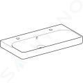 Geberit Smyle Square Umvadlo, 900x480 mm, s prepadom, 2 otvory na batrie, biela