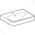 Geberit Smyle Square Umvadlo, 55x44 cm, s prepadom, otvor na batriu, biela