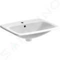 Geberit Selnova Square Umvadlo 55x45 cm, s 1 otvorom na batriu, s prepadom, biela