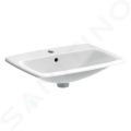 Geberit Selnova Square Umvadlo 60x45 cm, s prepadom, otvor na batriu, biela
