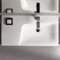 Geberit Xeno 2 Umvadlo 90x48 cm, otvor na batriu, bez prepadu, s odkladacou plochou vavo, s KeraTect, biela