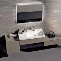 Geberit Xeno 2 Umvadlo 90x48 cm, otvor na batriu, bez prepadu, s odkladacou plochou vavo, s KeraTect, biela