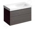 Geberit Xeno 2 Umvadlo 90x48 cm, bez otvoru na batriu, bez prepadu, s odkladacou plochou vavo, s KeraTect, biela