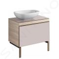 Geberit Citterio Umvadlo 560x400 mm na dosku, s prepadom, s KeraTect, biela